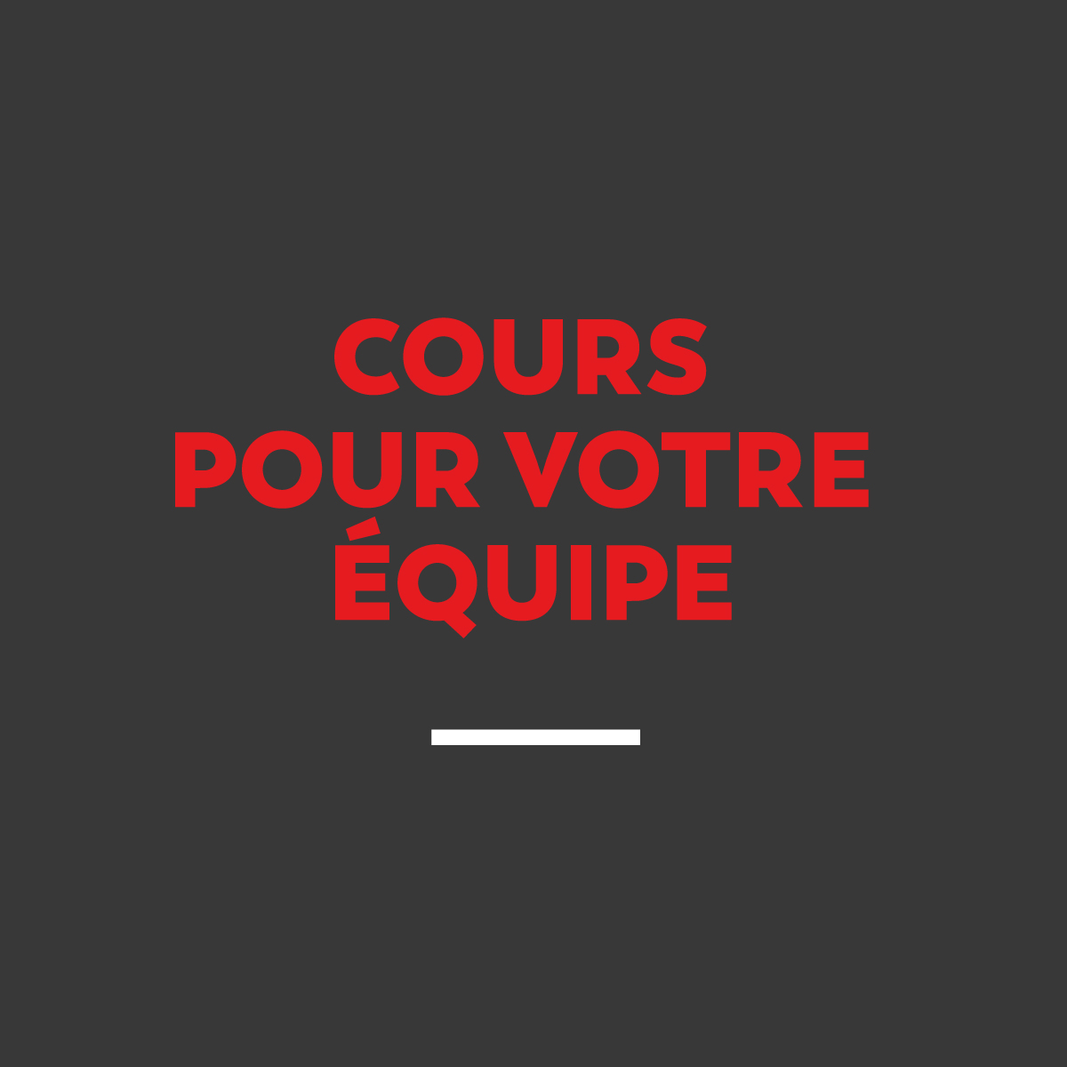 COURA POUR VOTRE ÉQUIPE