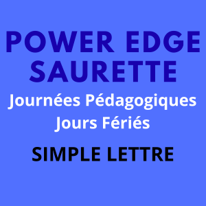 PÉDAGO POWER EDGE  <br> Simple Lettre
